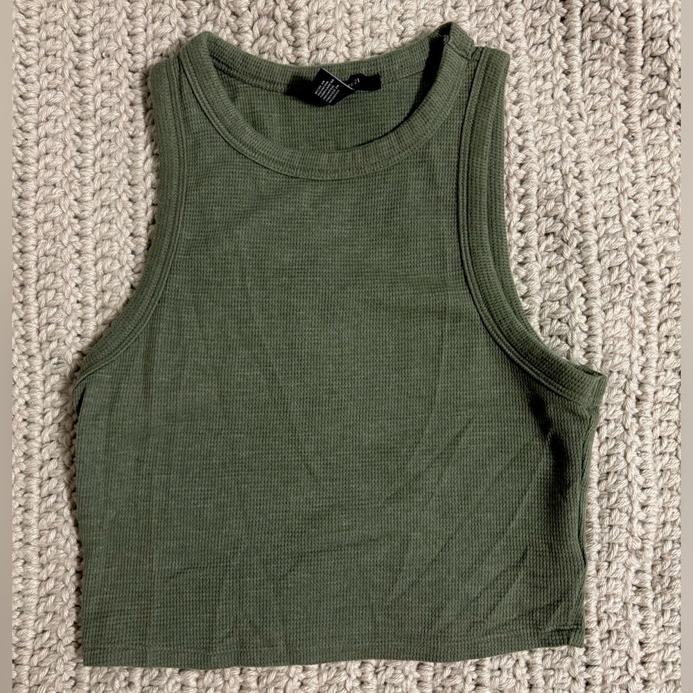 Green forever 21 cropped tank